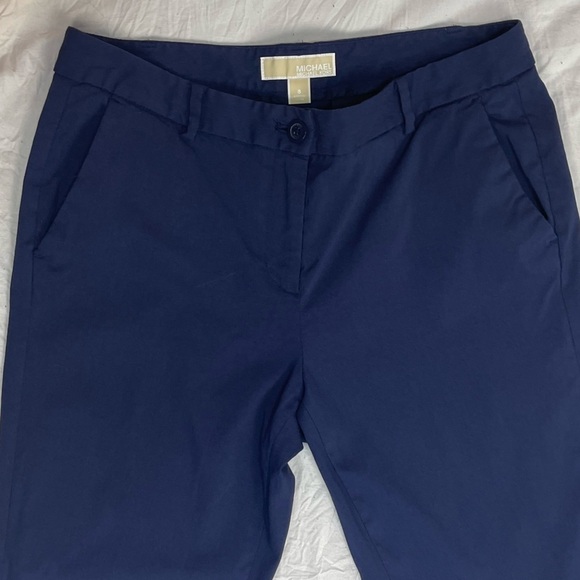 Michael By Michael Kors dark blue stretch mid rise ankle pant’s trousers size 8 - Picture 6 of 16